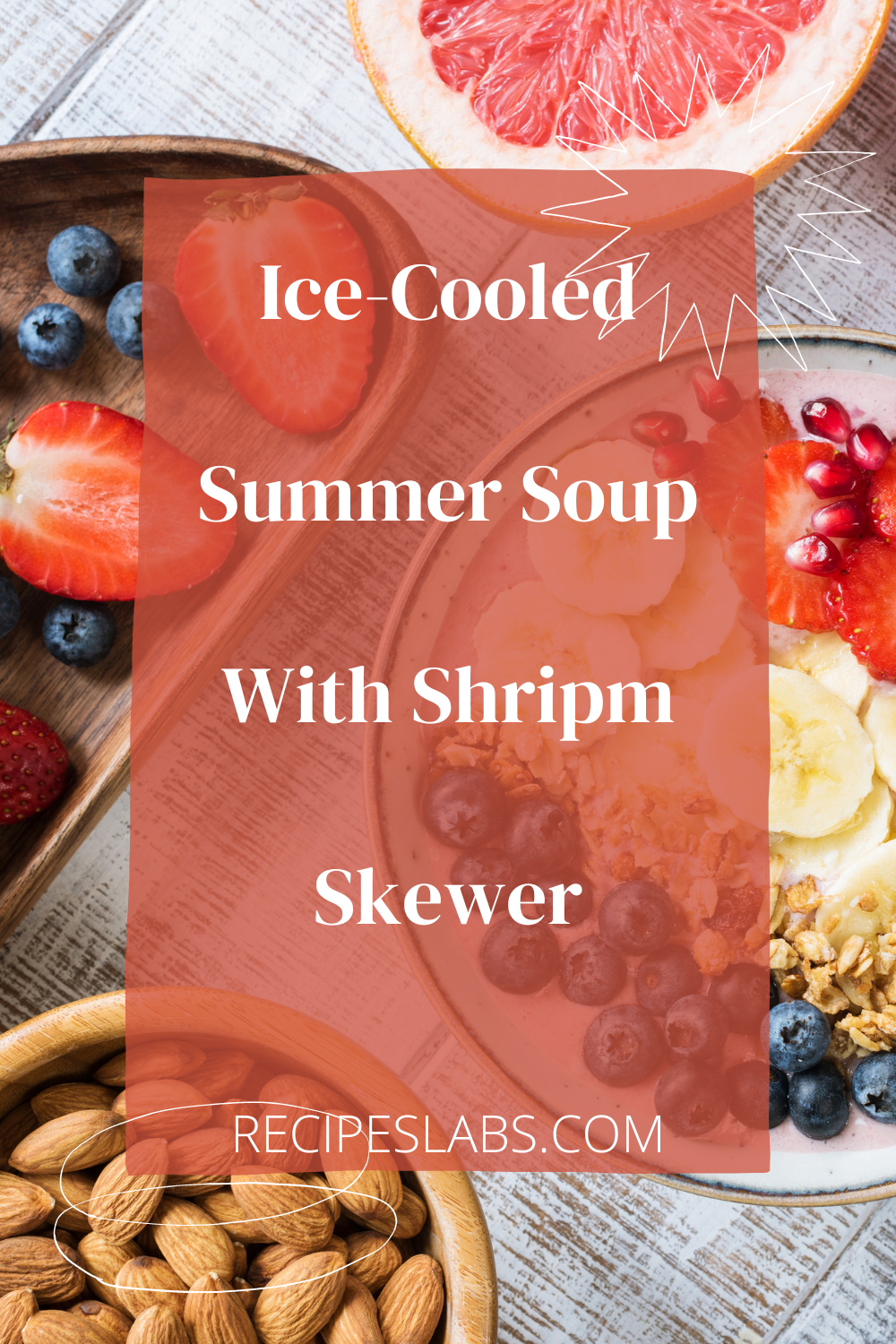 Ice-Cooled Summer Soup With Shripm Skewer