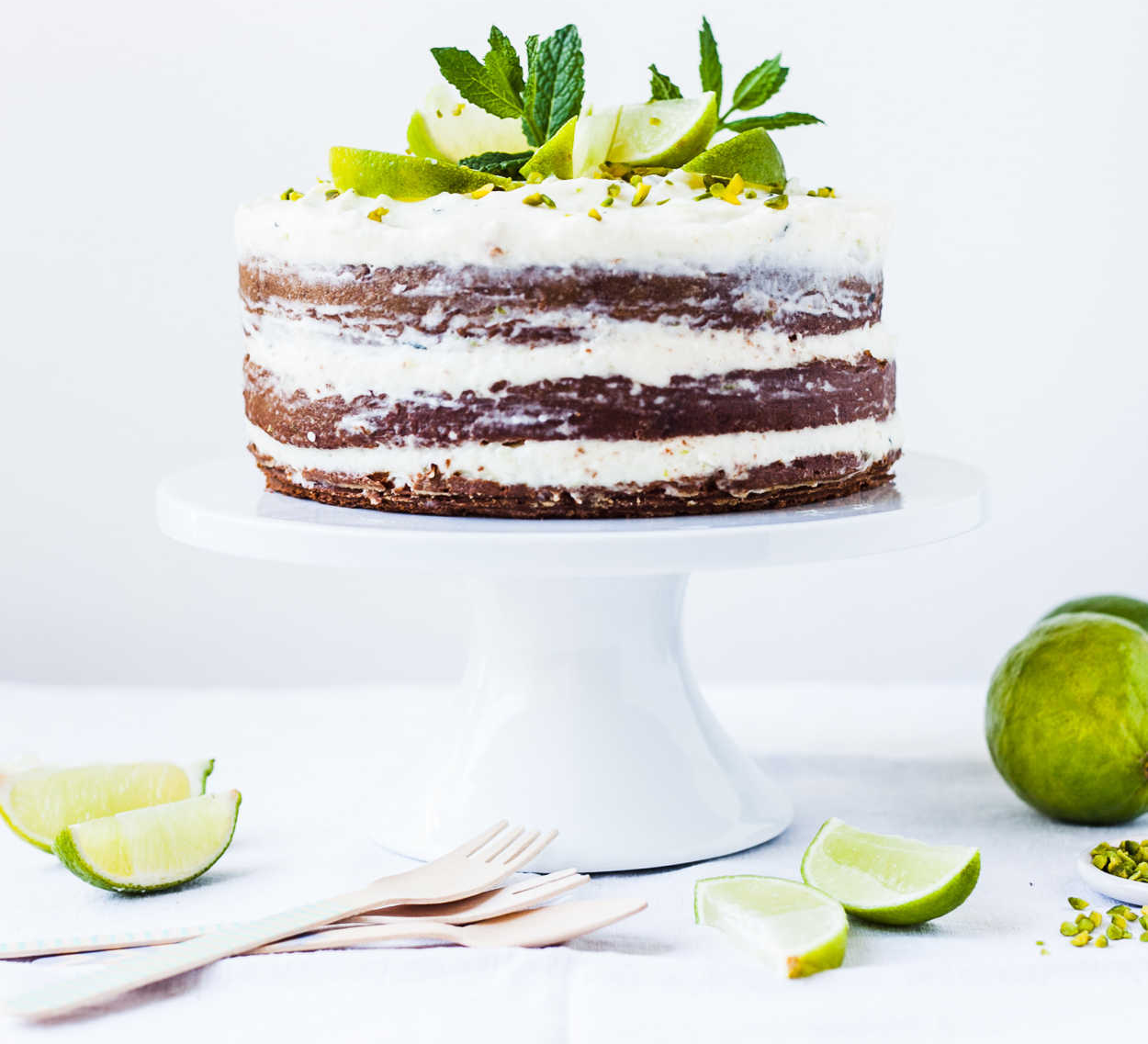 WHITE CHOCOLATE MOJITO NAKED CAKE