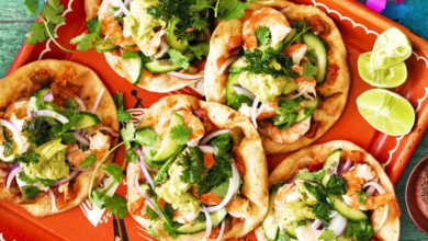 Crispy Prawn Tostadas