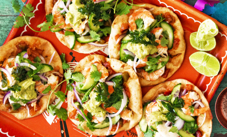 Crispy Prawn Tostadas