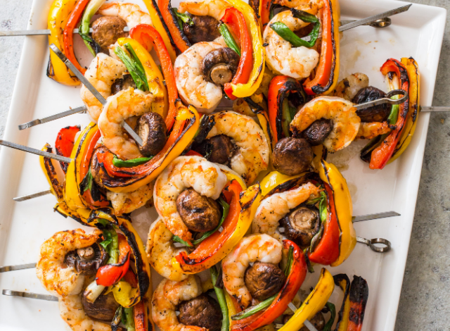 Grilled Prawn and Vegetable Skewers Recipe