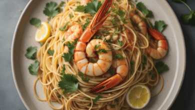 Prawn Linguine with Lemon and Parsley Recipe
