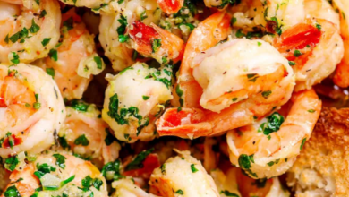 Succulent Prawns in Garlic Butter