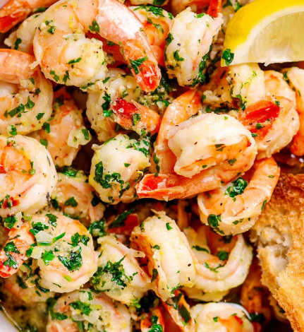 Succulent Prawns in Garlic Butter